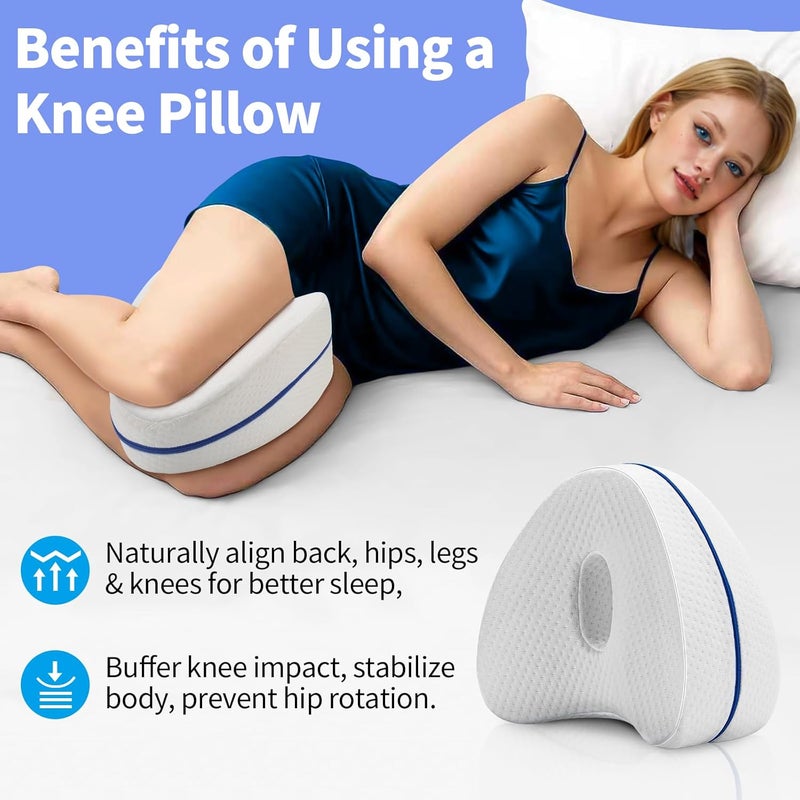 Vertdens Leg Pillow, Knee Pillow for Side Sleepers, Leg Pillows for Sleeping, Knee Cushion for Sleeping,Suitable for Relieving Leg, Back, Knee Pain - Image 4